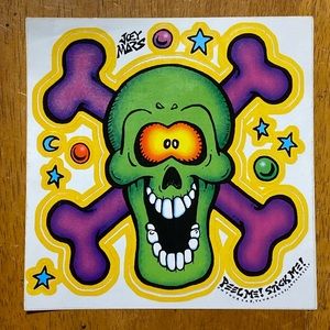 VTG.. Joey Mars Cosmic Skull and Bones sticker.
